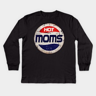 HOT MOMS or PEPSI Kids Long Sleeve T-Shirt